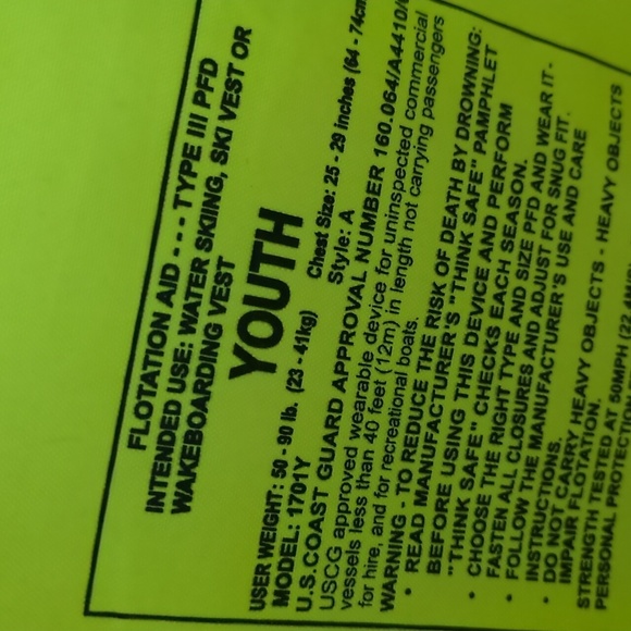 RAVE Sports Youth Neoprene Life Vest for Kids 50-90lb Summer Outdoor Activities - Picture 7 of 7